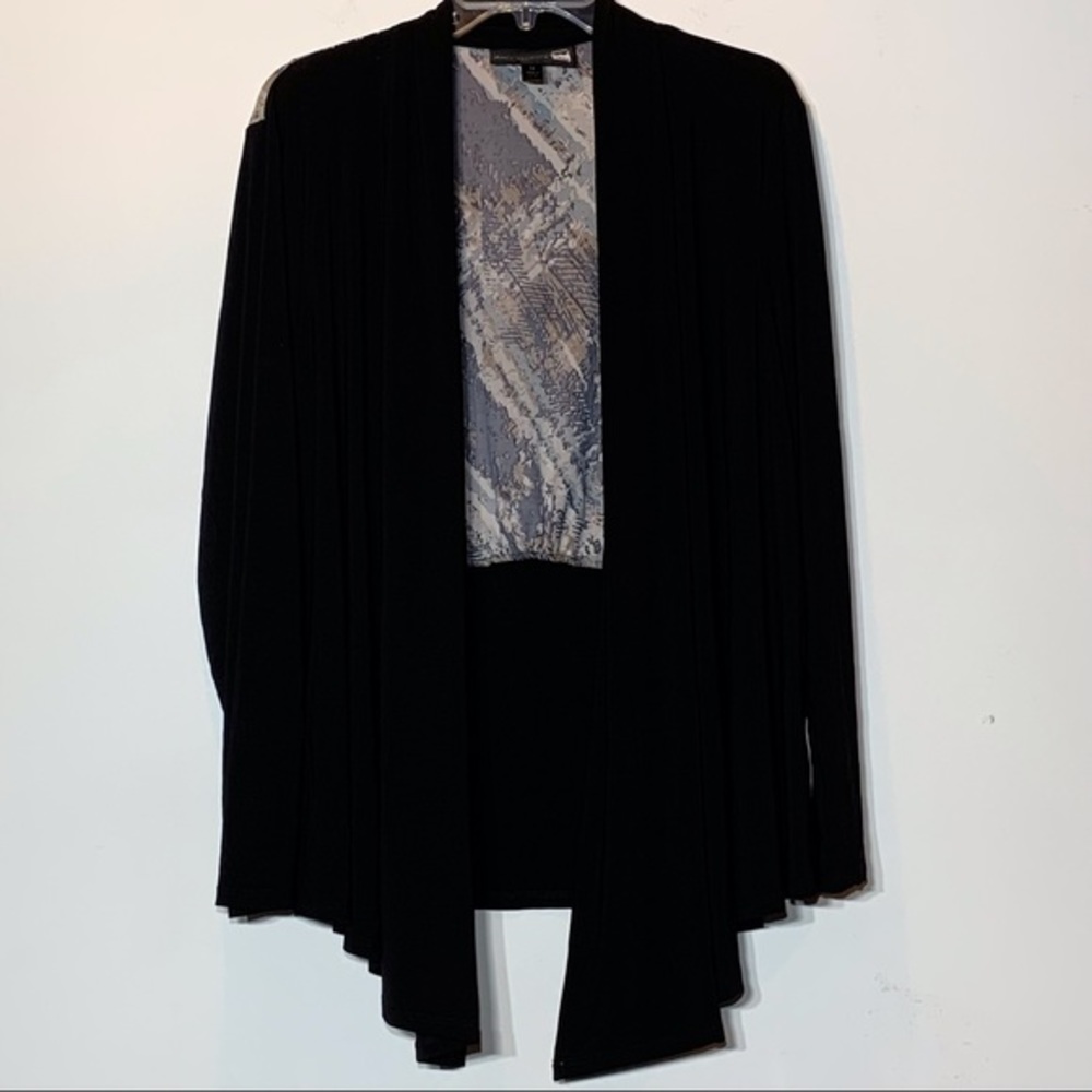 EUC Antthony black‎ gray brown cardigan